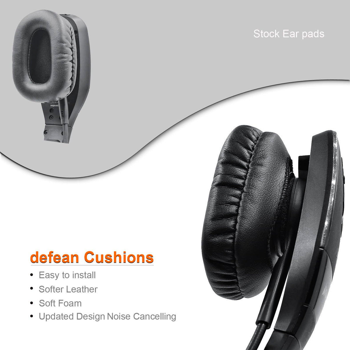 defean ear pad beside coin for scale, accurate sizing for B450-XT