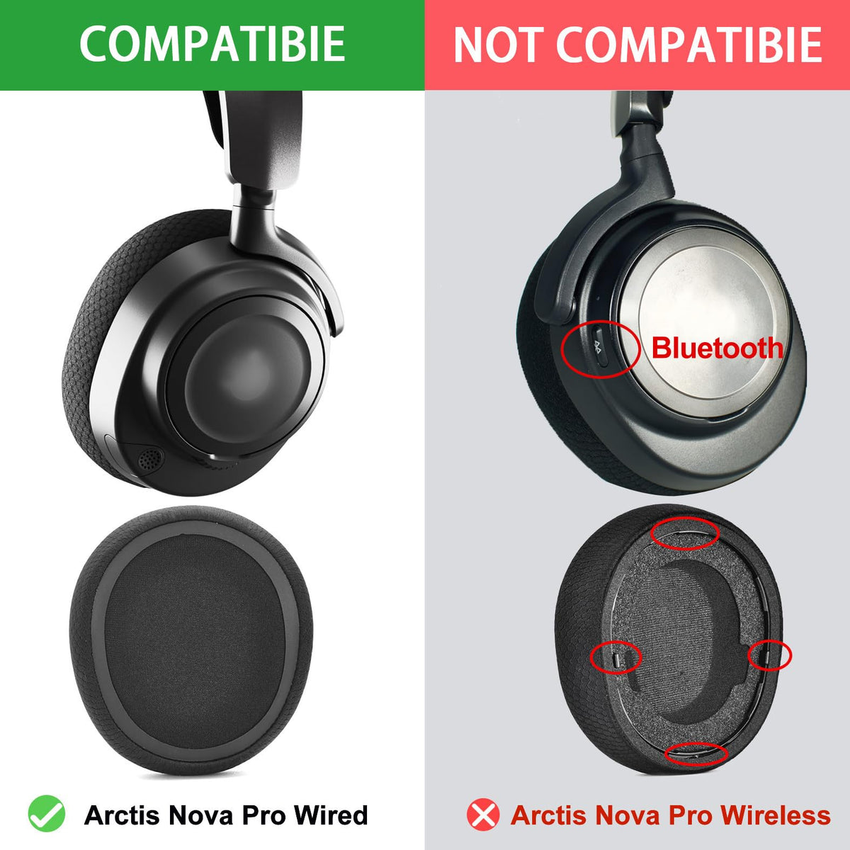 defean side profile mounted on Arctis Nova earcup showing secure snap fit