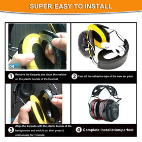 Defean earpads compatibility view for 3M WorkTunes and Peltor Range Guard