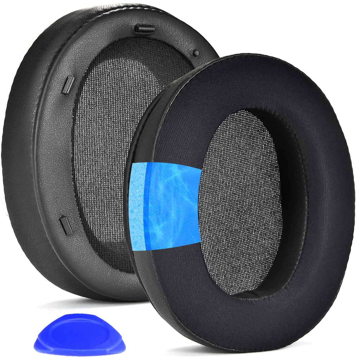 Defean earpads for Sony WH-XB910N front view showing soft protein leather for comfort