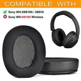 Defean earpads for Sony WH-XB910N side view with plush foam cushion