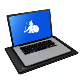 DefenderShield DefenderPad EMF blocker for laptops with bottom-emission protection and non-slip grip.