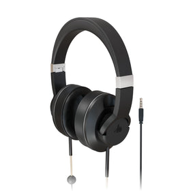 DefenderShield EMF Air Tube Headphones front view with reduced signal interaction for clearer calls.