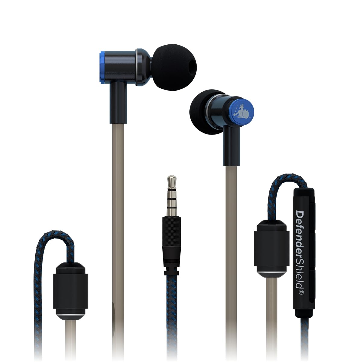 DefenderShield EMF earbuds packaging front view for quick shopping decision