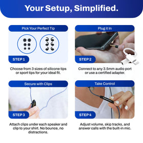 DefenderShield EMF earbuds sport tips and clips during activity