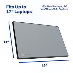 Easy-clean DefenderShield EMF pad wiped with a damp cloth.