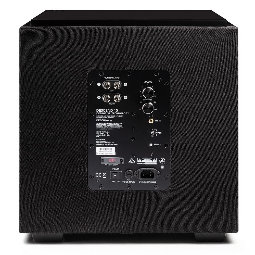 Definitive Technology Descend DN10 in-room placement offers smooth bass across seating