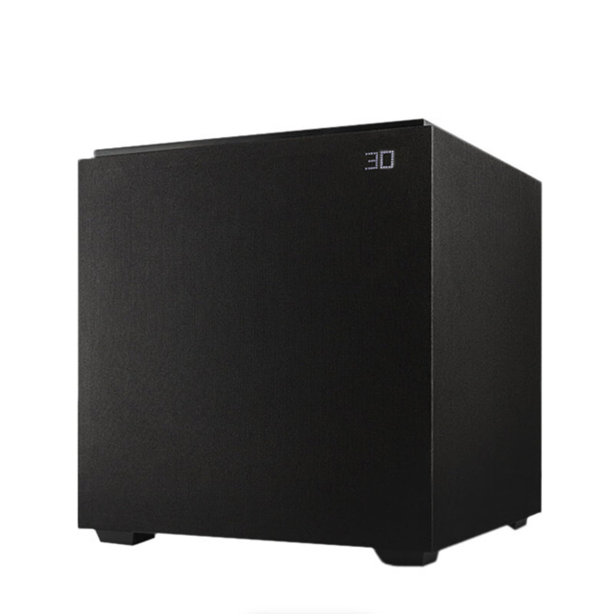 Definitive Technology Descend DN12 woofer close-up with dual 12-inch radiators for deep, impactful bass.