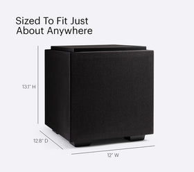 Definitive Technology Descend DN8 back panel shows easy volume and filter controls.