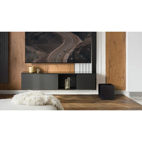 Definitive Technology Descend DN8 black finish blends with modern interiors.