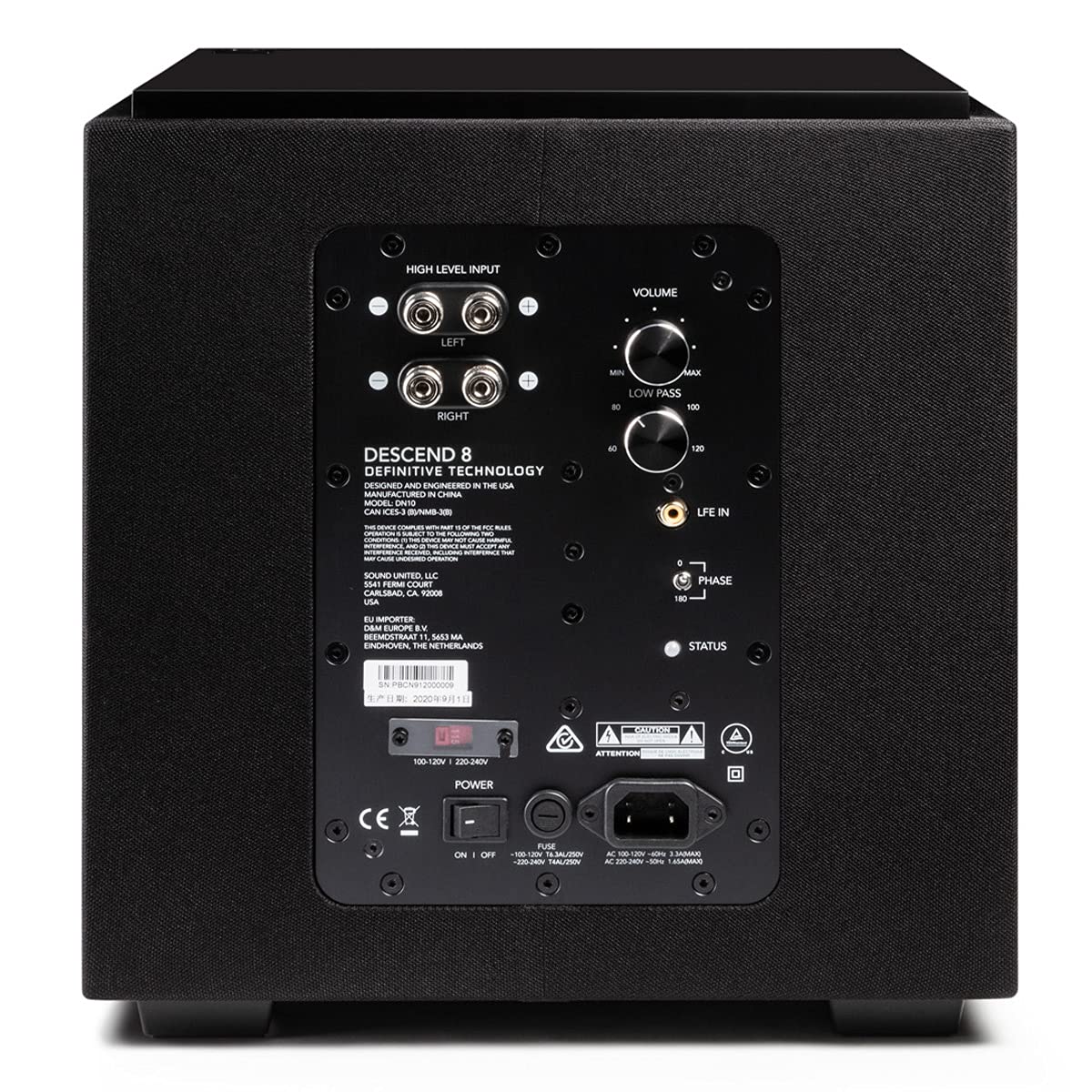Definitive Technology Descend DN8 dual-sub setup suggests smoother, more even bass response.