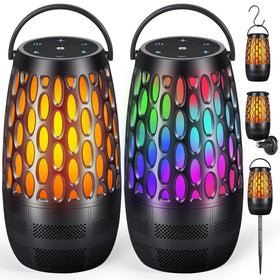 Dehikewell flame-lantern speaker delivers immersive 360° sound for outdoor gatherings.
