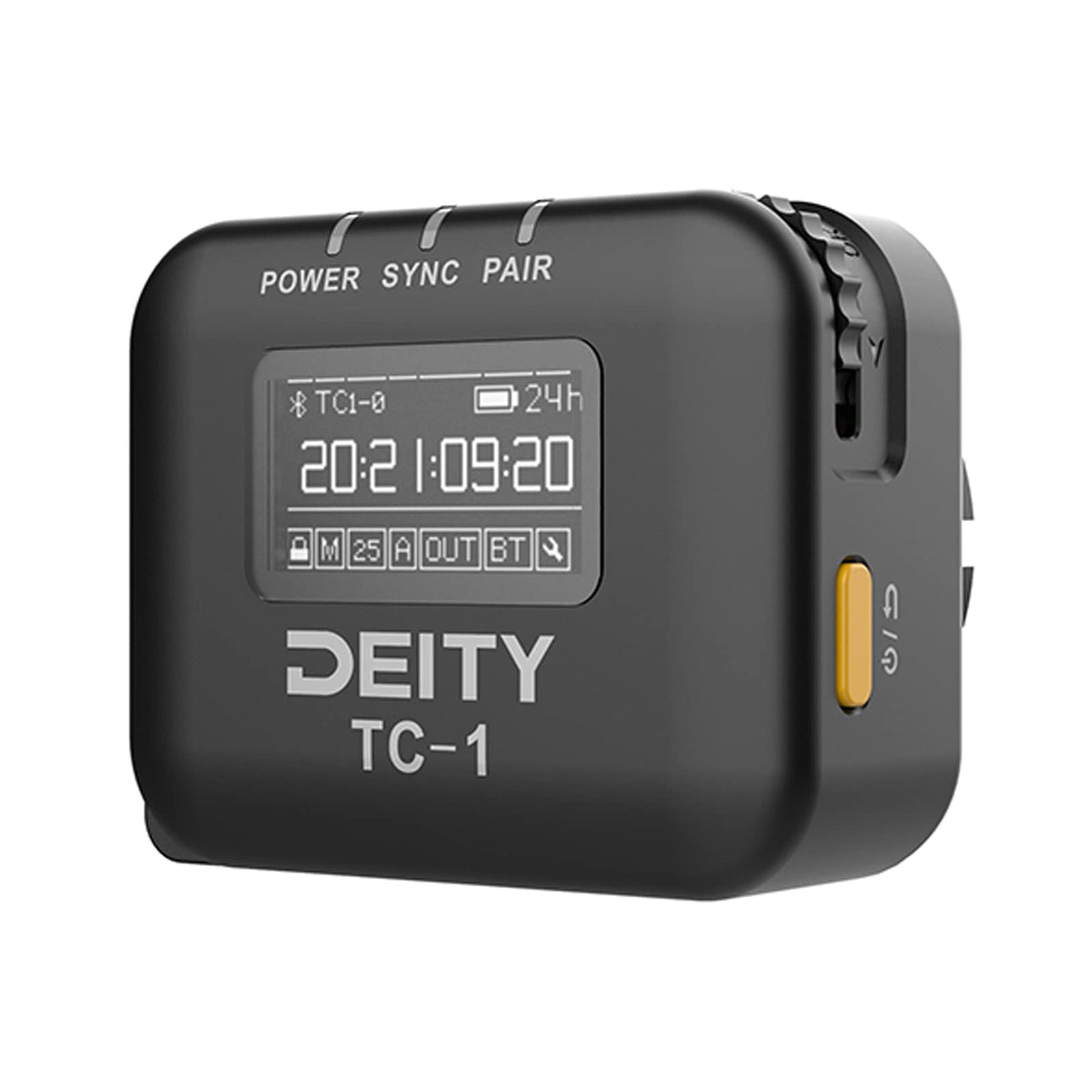 Deity TC-1 with a 1-inch OLED display for quick timecode checks on set.