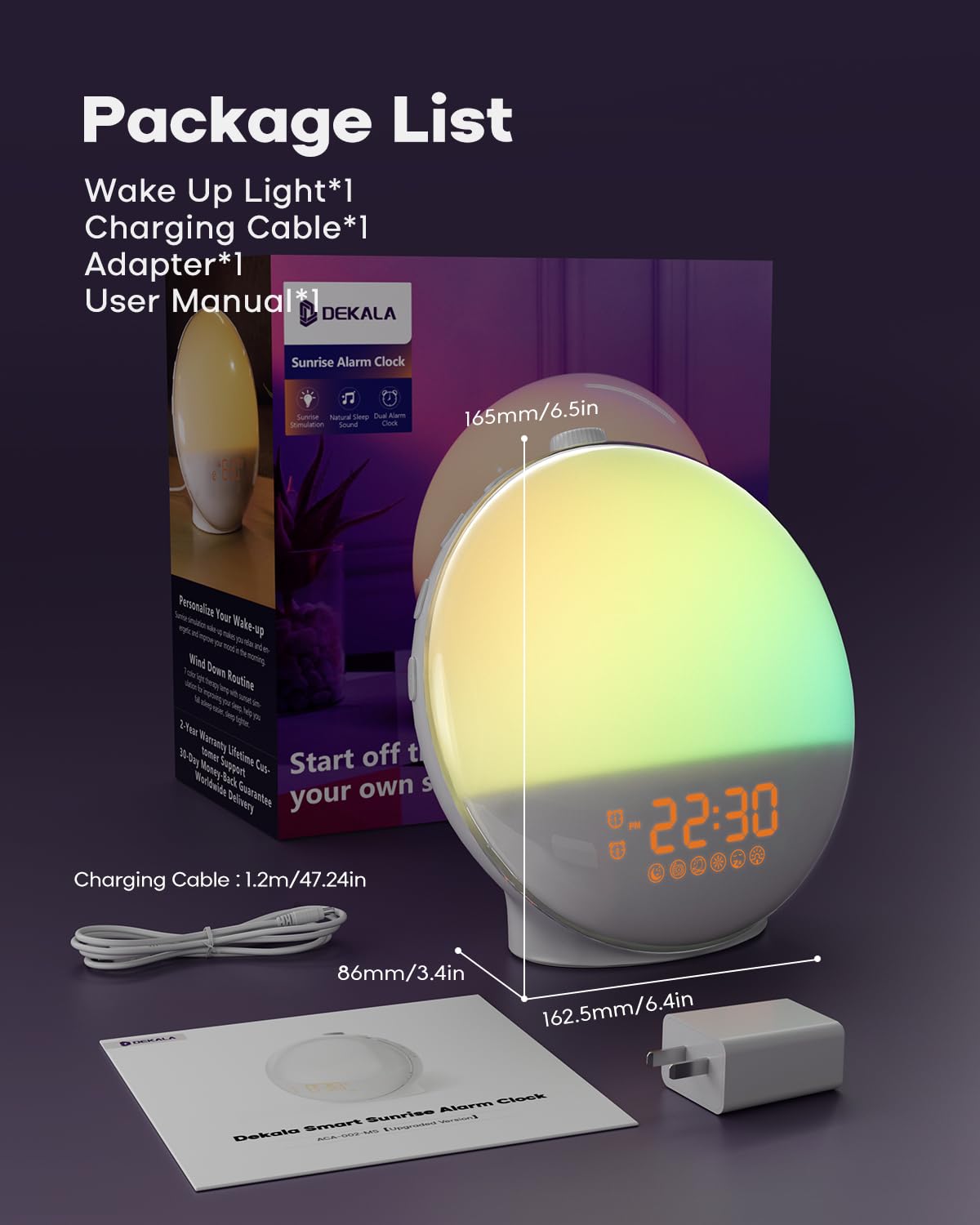 Dekala fm radio night light enables versatile bedside listening and ambiance.