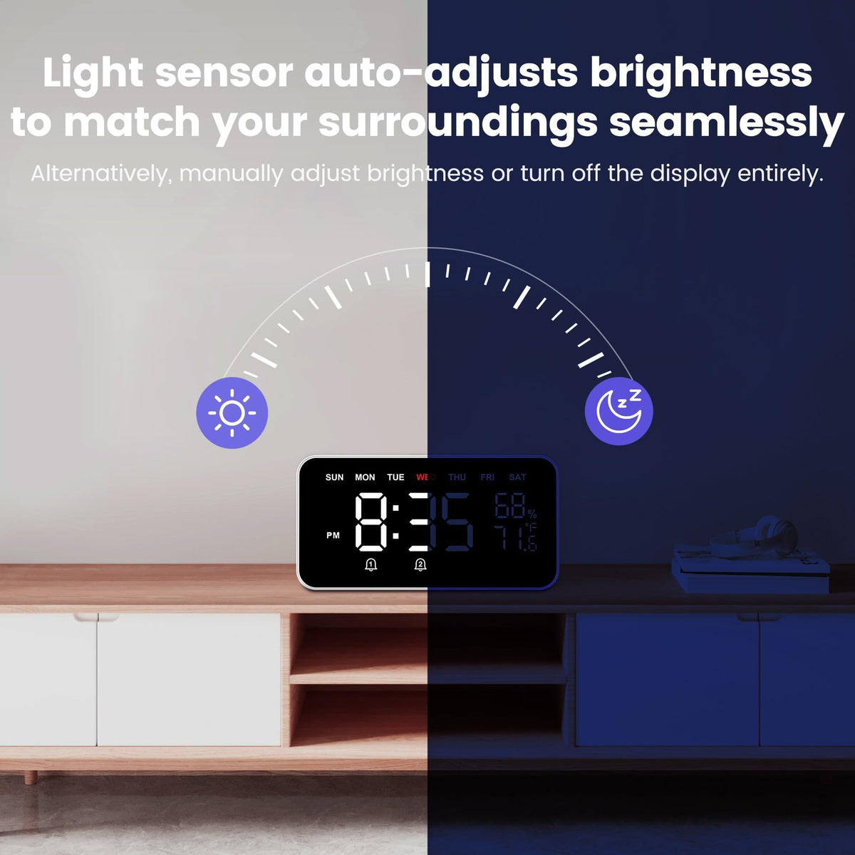 Dekala sound machine interface playing ambient sounds to aid relaxation