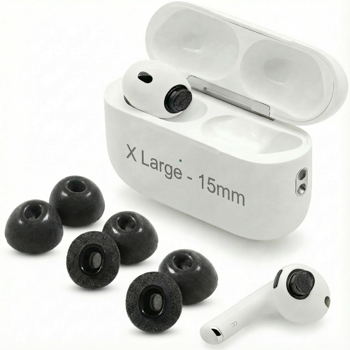Dekoni Audio memory foam ear tips for AirPods Pro 3 secure fit during workouts and daily wear