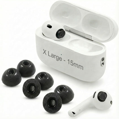 Dekoni Audio memory foam ear tips for AirPods Pro 3 secure fit during workouts and daily wear