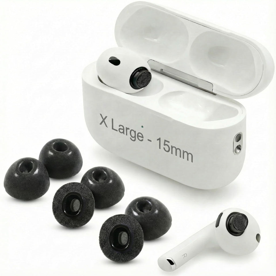 Dekoni Audio memory foam ear tips for AirPods Pro 3 secure fit during workouts and daily wear