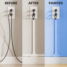 Delamu 2-3 wires wall concealment keeps power and HDMI cables neatly tucked.