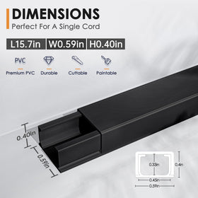 Delamu 236in cord hider kit keeps longer runs organized and discreet.