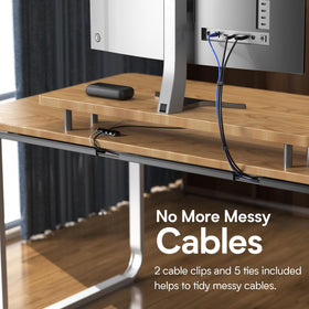 Delamu includes cable ties and clamps for quick organization