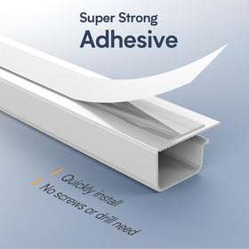 Adhesive raceway installation by Delamu on a clean surface.