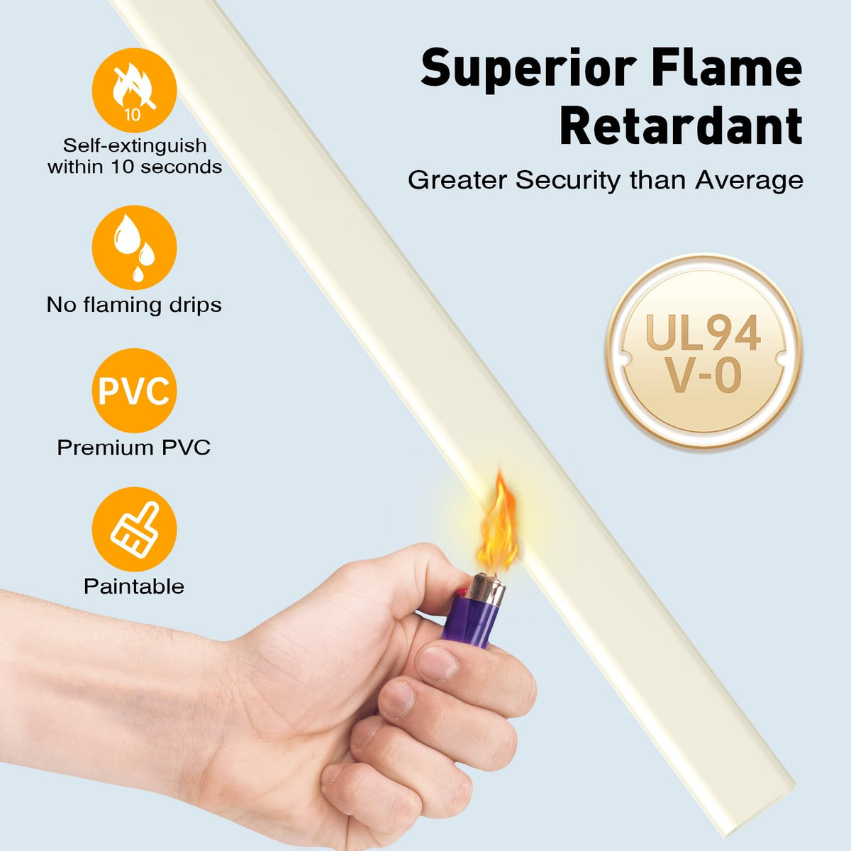 Delamu beige cord hider installation guide shows step-by-step setup.