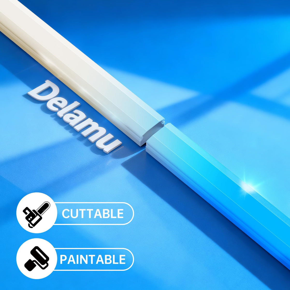 Delamu beige cord hider wall cable concealer creates a cleaner TV area