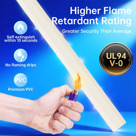 Delamu beige cord hider UL94 V-0 safety rating adds flame retardant protection