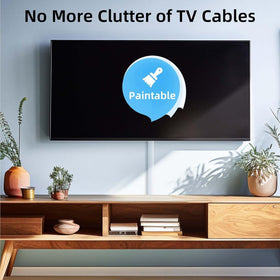 Delamu cable cover length can be cut to fit your wall needs.