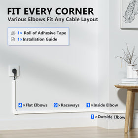 Adhesive tape and mounting hardware included for secure setup