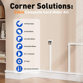 Delamu cord hider supports 2-3 wires for safe, organized cable management.