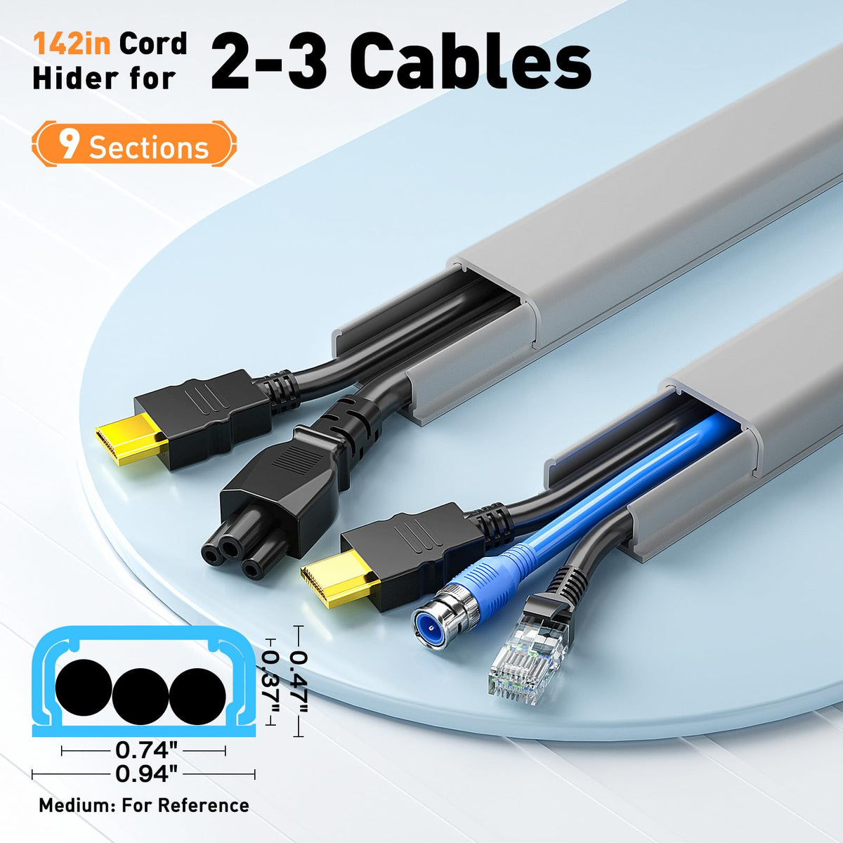 Delamu cord hider clip-and-snap design enables quick cable management