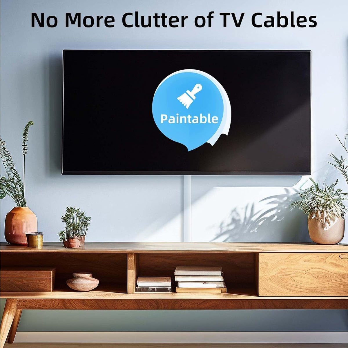 Delamu cord hider close-up shows PVC material for a safe, durable finish you can paint.