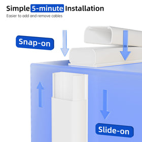 Delamu cord hider cover paintable surface blends with walls.