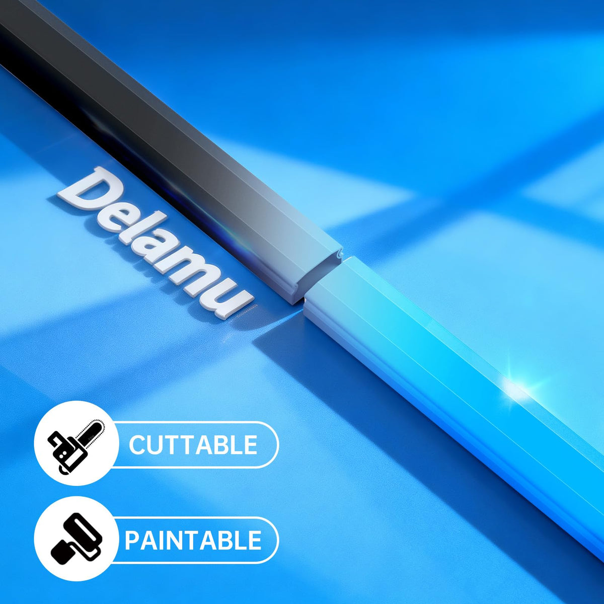 Delamu cuttable PVC cord hider fits any length