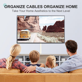 Beige cord hider with elbows and connectors for corners