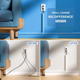 Delamu cord hider keeps wires tucked away to protect pets and kids.