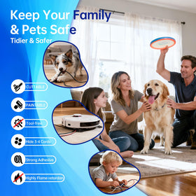 Delamu design protects kids and pets from exposed cords.