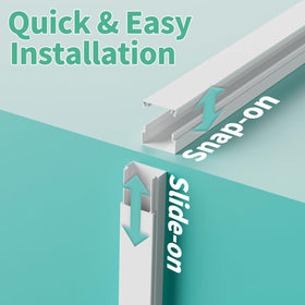 Self-adhesive Delamu cord cover on clean wall, no drilling.