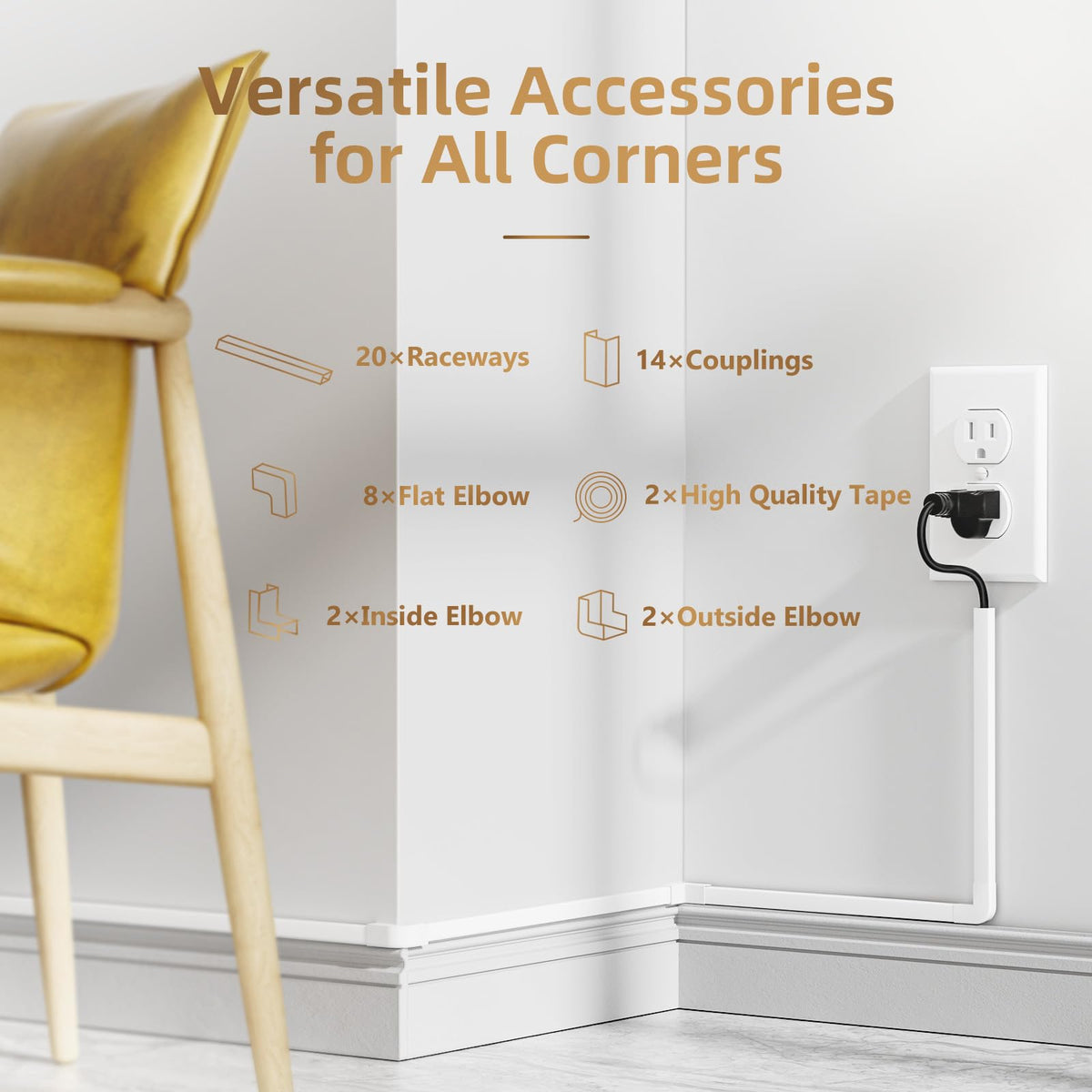 Delamu cord hider single-cord setup keeps HDMI and power neat