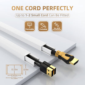 Delamu cord hider snap-connection install is quick and tool-free