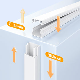 Delamu cord hider snap structure makes installation quick and secure.