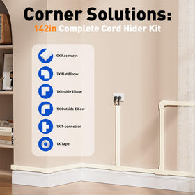 Delamu cord hider supports two to three wires for TV and media cords.