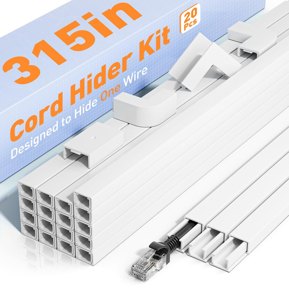 Delamu cord hider wall cable cover hides messy TV cords