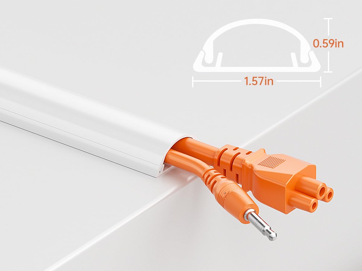 Delamu cord hider wall mount package demonstrates quick, tool-free setup.