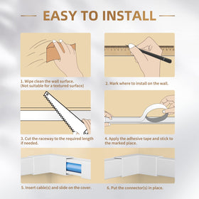 Delamu cord hider white finish blends with modern decor