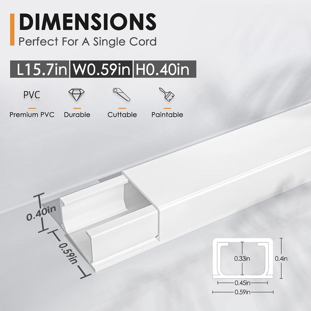 Delamu corner-elbow assembly helps route cables around furniture smoothly, reducing clutter.