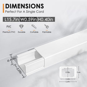 Delamu corner-elbow assembly helps route cables around furniture smoothly, reducing clutter.