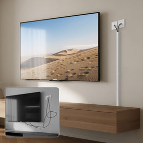 Delamu customizable length paintable cord cover fits spaces precisely.